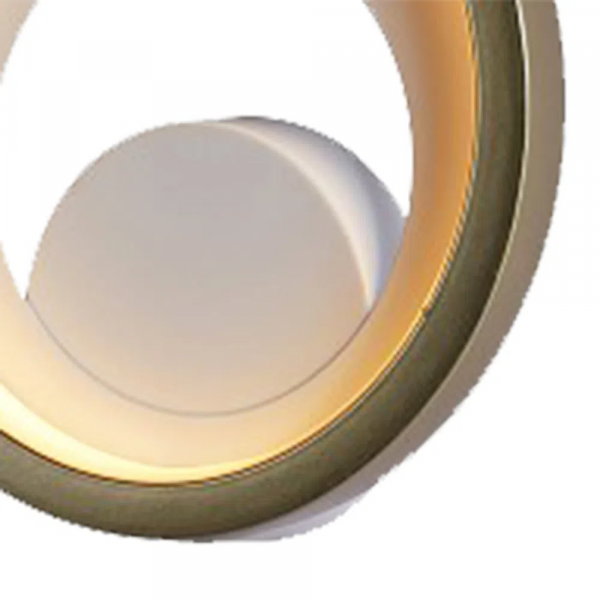 ARANDELA / PLAFON LOOP BRANCO E DOURADO (D)22CM (L)5,2CM 1X10W 3000K 330LM LED - 3