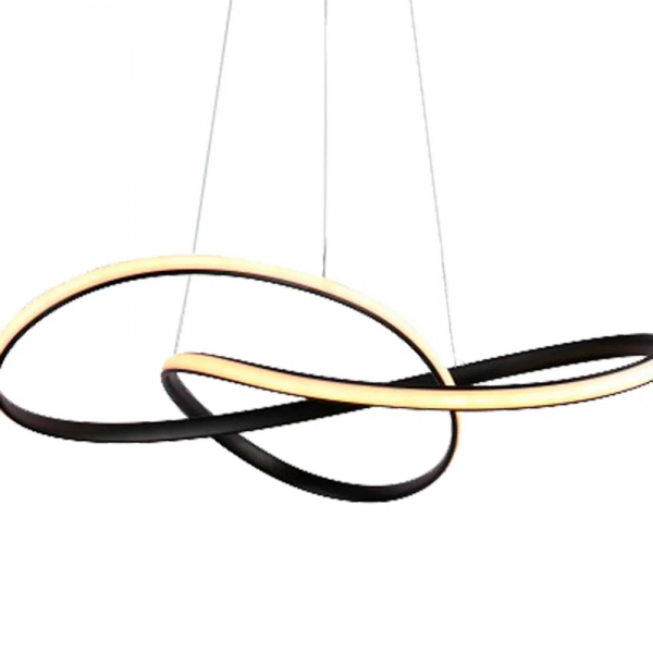 PENDENTE ATOM PRETO (D)63CM (A)15CM 1X36W 3000K 1188LM LED - 2