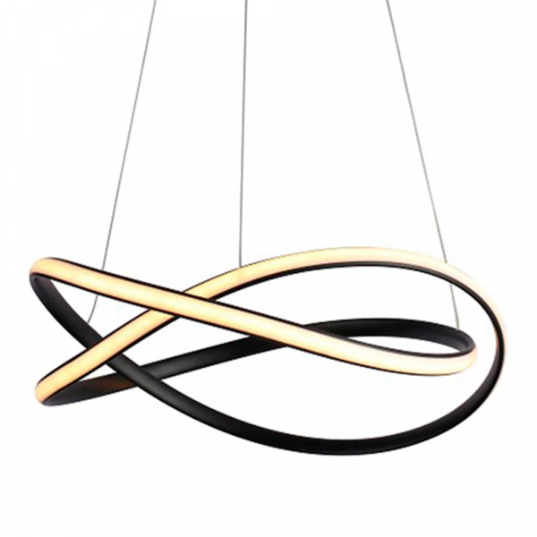 PENDENTE NODO PRETO (D)50CM (A)15CM 1X36W 3000K 1188LM LED - 3