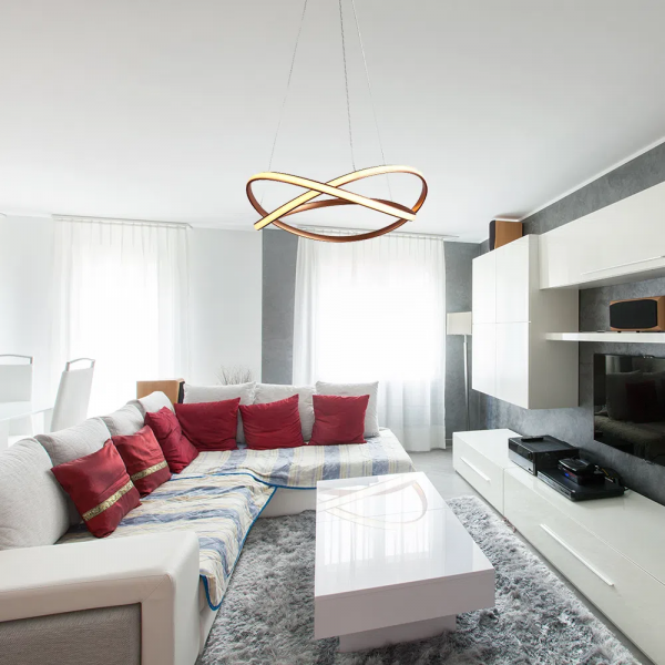 PENDENTE NODO ROSE GOLD (D)50CM (A)15CM 1X36W 3000K 1188LM LED - 2