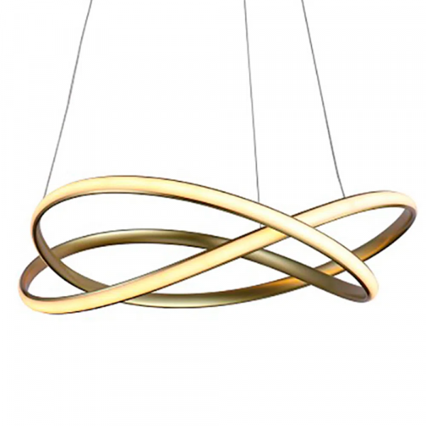 PENDENTE NODO DOURADO (D)50CM (A)15CM 1X36W 3000K 1188LM LED - 2