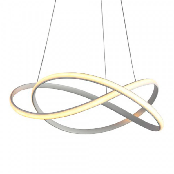 PENDENTE NODO BRANCO (D)50CM (A)15CM 1X36W 3000K 1188LM LED - HM020W - 3