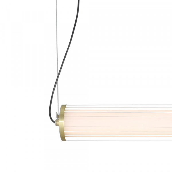 PENDENTE LAMPE BRONZE E TRANSPARENTE (C)65CM (L)7.35CM (A)7.35CM 1X23W 3000K 1150LM - HC001S - 2