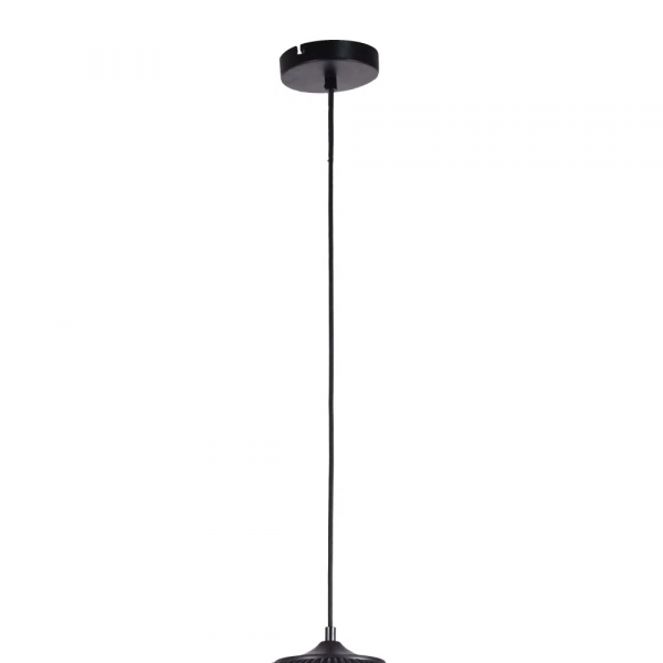 PENDENTE ARAL PRETO (D)33CM (A)70CM 2X4W 3000K 900LM - KE007B - 1