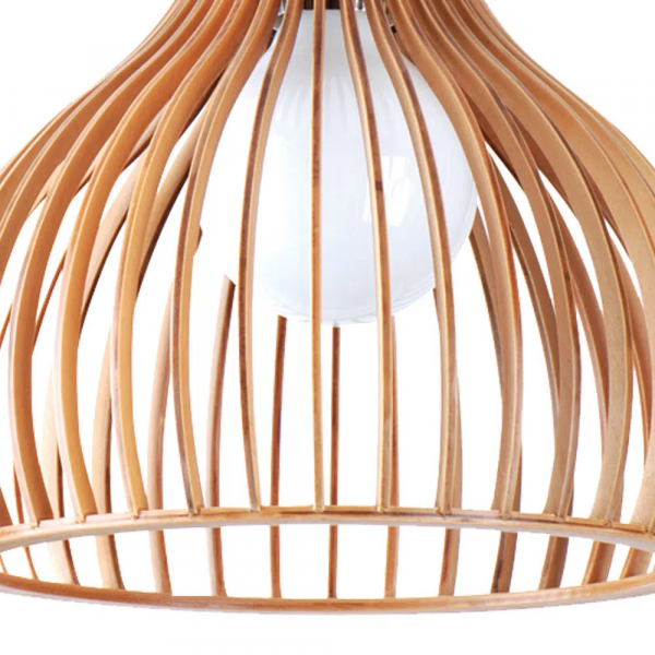  PENDENTE WOOD CROMADO E MARROM (D)45CM (A)45CM 1XE27 40W - LB005 - 3