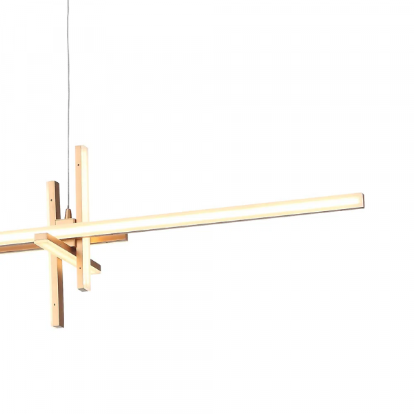 PENDENTE TOM DOURADO E BRANCO (C)21CM (L)106CM (A)26CM 1X38W 3000K 1900LM - LR001 - 1