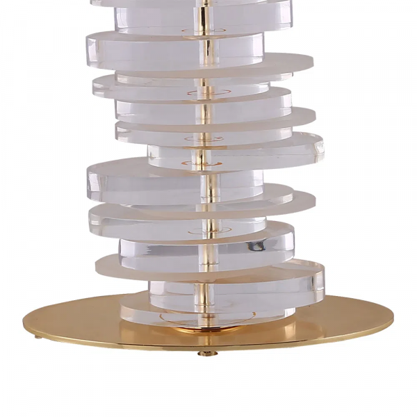 BASE PARA ABAJUR VENETO DOURADO E TRANSPARENTE (C)25CM (L)13CM (A)53CM 1XE27 40W - MI011 - 2