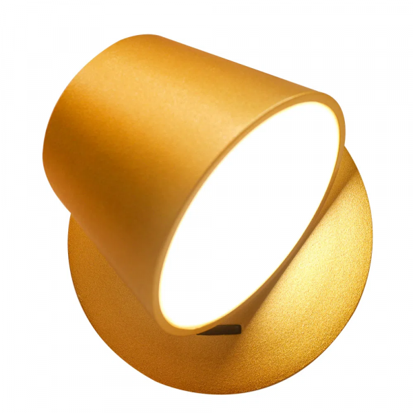 ARANDELA MEERA DOURADO E BRANCO (D)12CM (A)12CM 1X6W 3000K 240LM - ARANDELA MEERA DOURADO E BRANCO (D)12CM (A)12CM 1X6W 3000K 240LM - 2