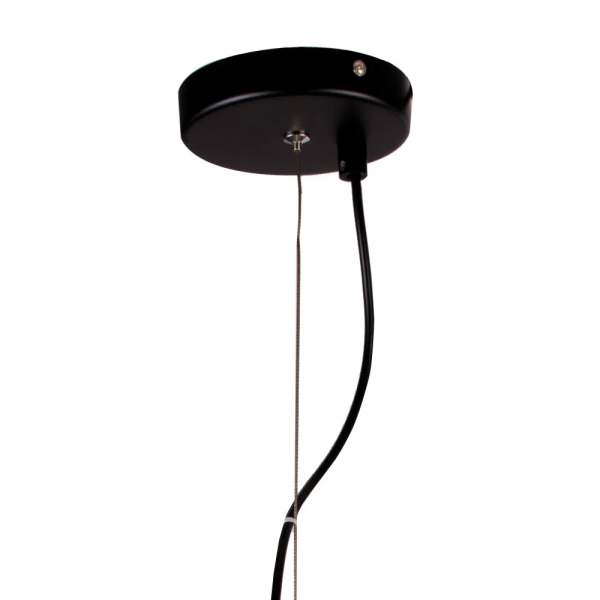 PENDENTE NOBU D 40CM X 31CM 1 X A60 40W PRETO / DOURADO E TRANSP - RE004BC - 1