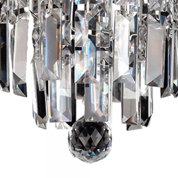 PENDENTE KRI CROMADO E TRANSPARENTE (D)18CM (A)21CM 1XG9 40W - HU2105 - 1