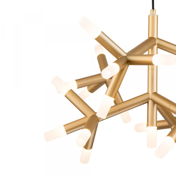 PENDENTE MANACA DOURADO E BRANCO (D)72CM 25X3W 3000K 4500LM - BD003S - 2