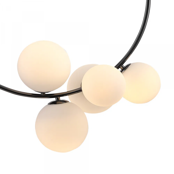 PENDENTE NERO CROMO NEGRO E BRANCO (C)62CM (L)33CM (A)66.2CM 5XG9 50W - MM002 - 2