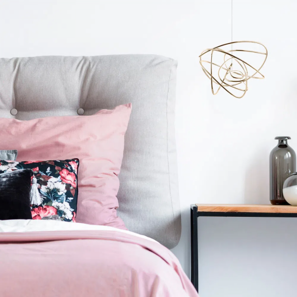 PENDENTE NINHO DOURADO E BRANCO (D)41CM 1X24W 3000K 1920LM - WD017M - 2