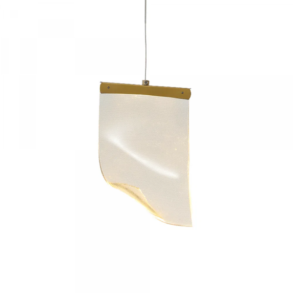 PENDENTE ONDA DOURADO E TRANSPARENTE (C)14.8CM (L)7CM (A)22CM 1X2.5W 3000K 125LM - OC008S - 2
