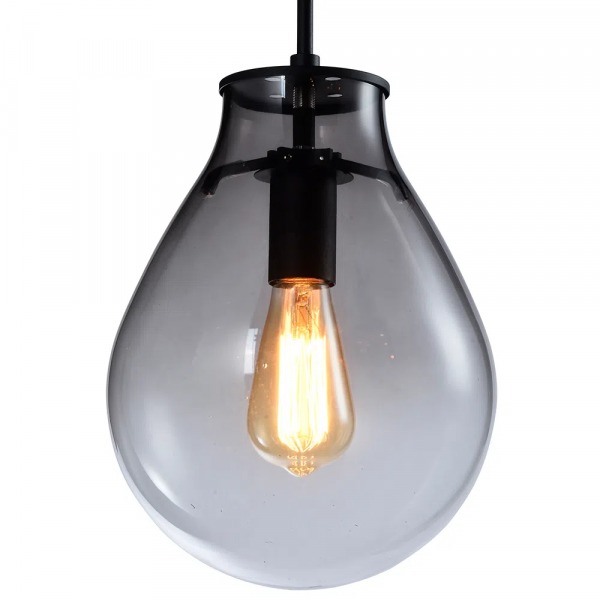 PENDENTE CAJU PRETO E CROMADO (D)23CM (A)30CM 1XE14 40W - RZ001ESB - 1