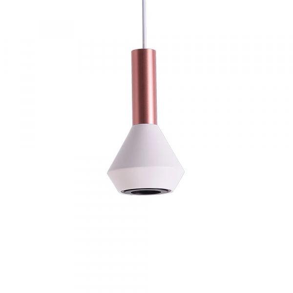 PENDENTE PITUCO ROSE GOLD E BRANCO E BRANCO (D)10CM (A)18.7CM 1XGU10 10W - ML015W - 2