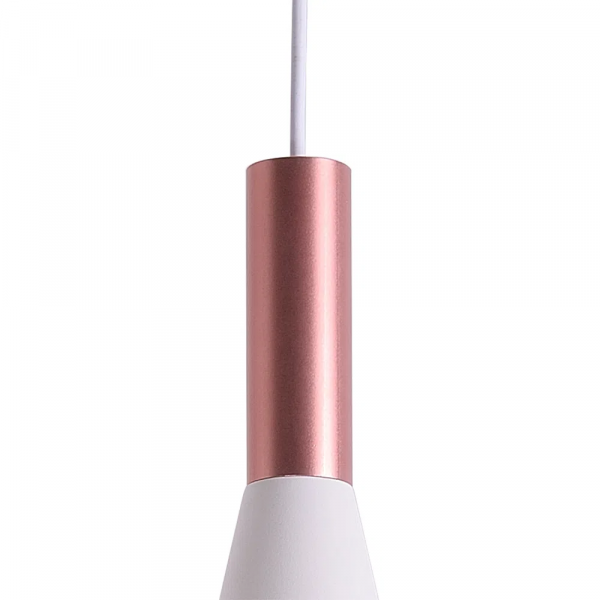 PENDENTE PITUCO ROSE GOLD E BRANCO E BRANCO (D)9CM (A)26CM 1XGU10 10W - ML016W - 3