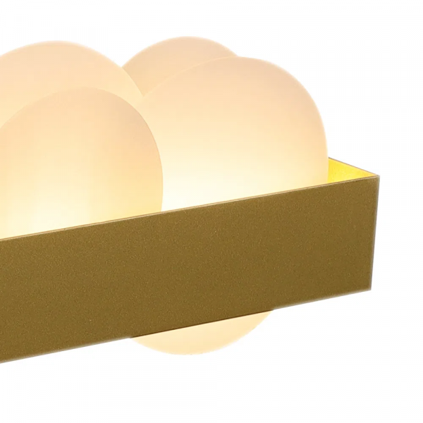 ARANDELA POEMA DOURADO E BRANCO (C)30CM (L)6CM (A)9CM 1X10W 3000K 500LM - EG005 - 2