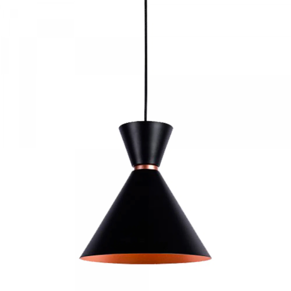 PENDENTE SET PRETO E COBRE (D)23CM (A)23CM 1X40W E27 - 2