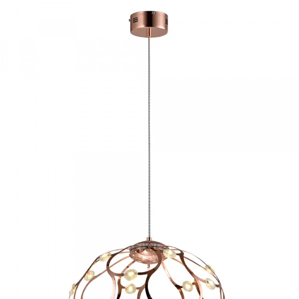 PENDENTE SPHER D 55CM X 45CM 40 X LED 0,8W 127V / 220V ROSE E TRANSP - BB002L - 1