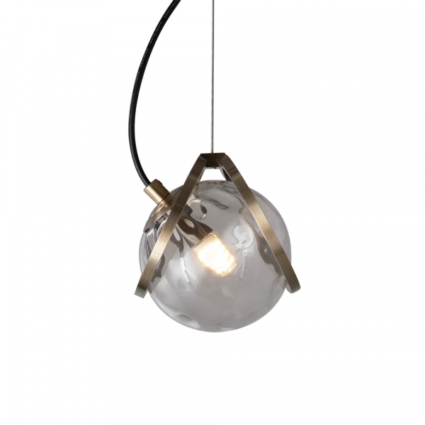 PENDENTE TAHI DOURADO E TRANSPARENTE (D)14CM (A)15CM 1XG9 25W - RE014S - 2