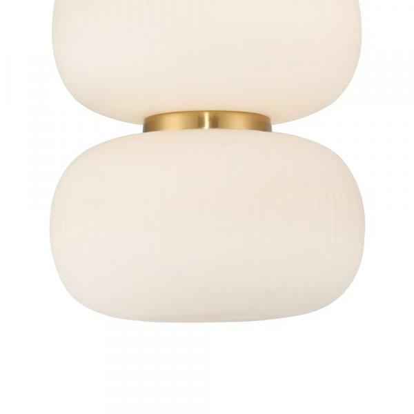 PENDENTE TRU DOURADO E BRANCO (D)24CM (A)45.5CM 1X30W 3000K 1500LM - HC005