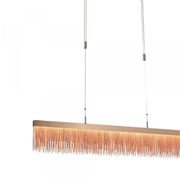 PENDENTE VOILE ROSE GOLD (C)120CM (L)2.5CM (A)18CM 1X33,6W 3000K 1680LM - BB003 - 3