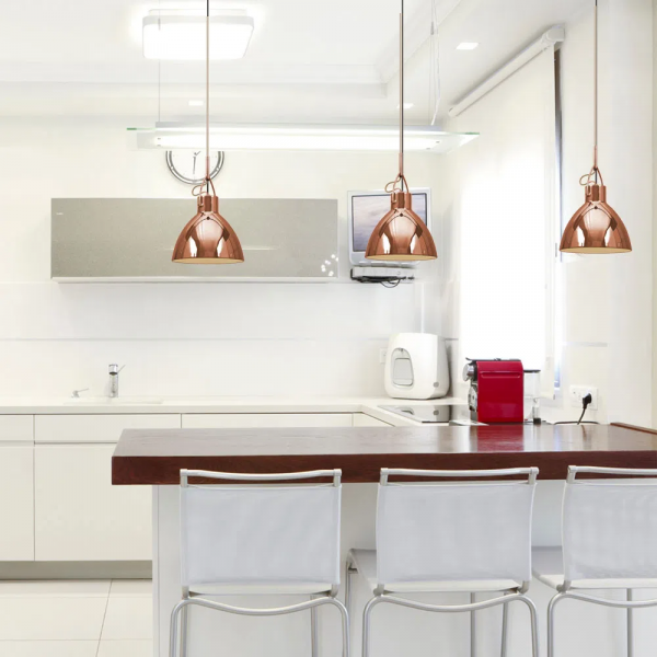 PENDENTE CLAP D 22CM X 33CM 1XE27 127V / 220V COBRE - SE8961A - 1