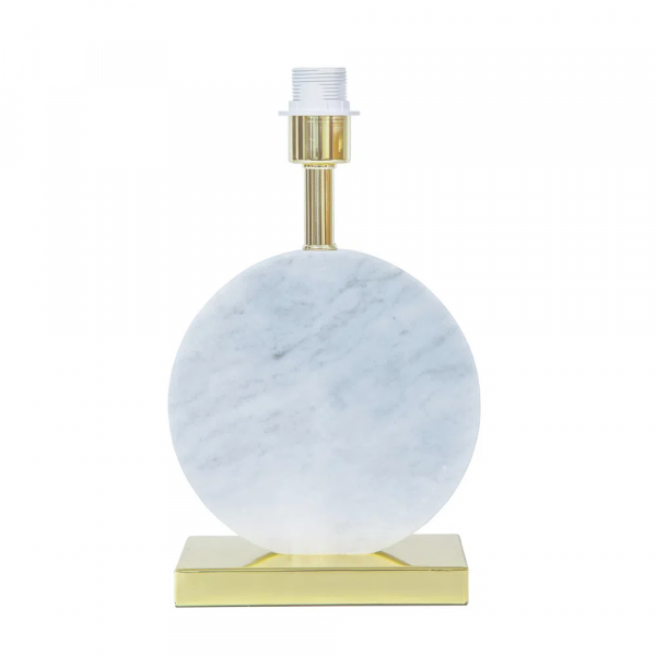 BASE PARA ABAJUR BIAGIO DOURADO E BRANCO (D)22CM (L)12CM (A)37CM 1XE27 40W - GL016WG - 2