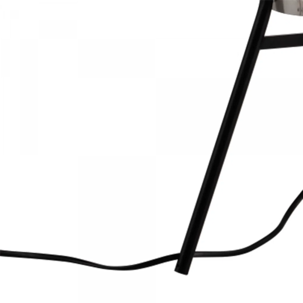 ABAJUR CAJU PRETO E CROMADO (D)30CM (A)58CM 1XE27 40W - RZ003 - 1