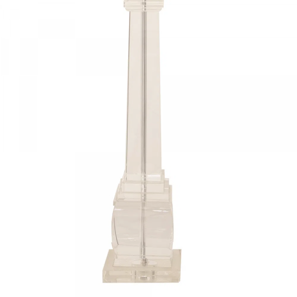 BASE PARA ABAJUR CLASSIC CROMADO E TRANSPARENTE (C)14CM (L)14CM (A)65CM 1XE27 40W - XL1155 - 2