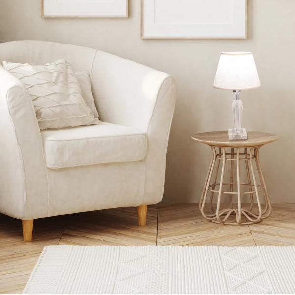 BASE PARA ABAJUR KRISTALO CROMADO E TRANSPARENTE (C)8CM (L)8CM (A)27CM 1XE27 40W - XL003 - 3