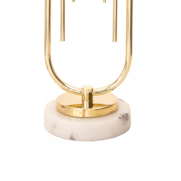 BASE PARA ABAJUR MONACO DOURADO E BRANCO (D)14CM (A)42CM 1XE27 40W - GL015G - 2