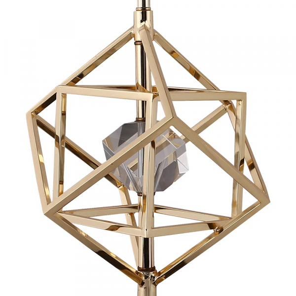 BASE PARA ABAJUR VENETO DOURADO E PRETO (D)22.5CM (A)50CM 1XE27 40W - MI012 - 3