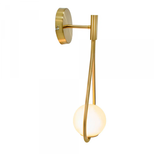 ARANDELA PINGO BRONZE E BRANCO (D)20CM (A)42CM 1XG9 25W - TR002 - 2