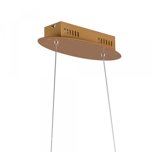 PENDENTE FLUIRE DOURADO (C)100CM (L)25CM (A)30CM 1X45W 3000K 2700LM - RE006 - 1