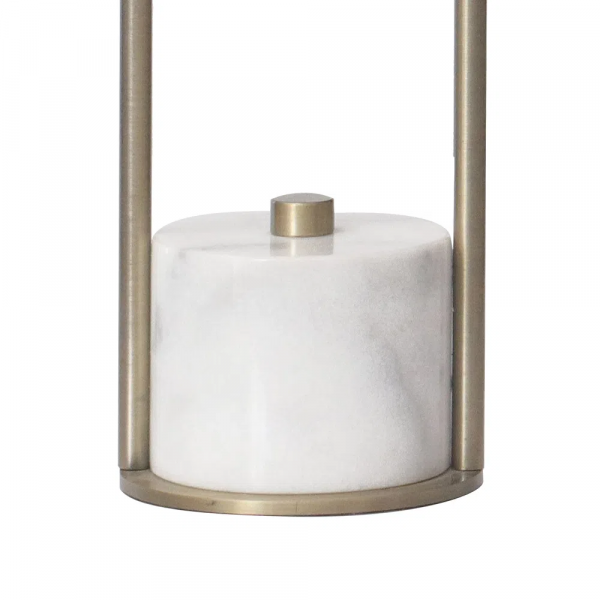 BASE PARA ABAJUR VENETO BRONZE E BRANCO (D)12.5CM (A)39.6CM 1XE27 40W - WR001 - 2