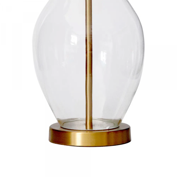 BASE PARA ABAJUR VENETO DOURADO E TRANSPARENTE (D)20CM (A)54.7CM 1XE27 40W - WR002 - 1