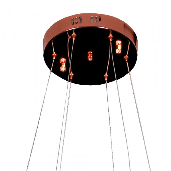 PENDENTE AURA PICCOLA COBRE E CHAMPAGNE (D)60CM (A)5.5CM 1X24W 3000K 1320LM - ID010E - 1