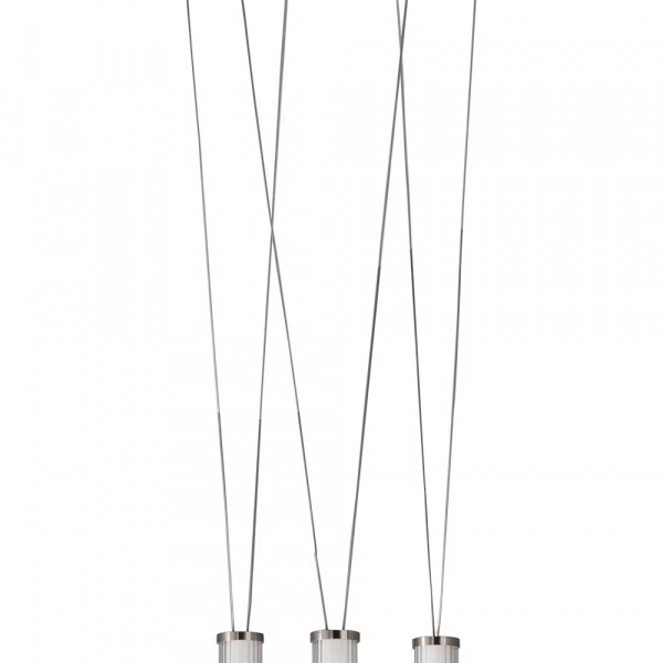 PENDENTE ÁGUA NICKEL E TRANSPARENTE E BRANCO (D)40CM (A)38.5CM 3X7W 3000K 9 - RE015M - 2