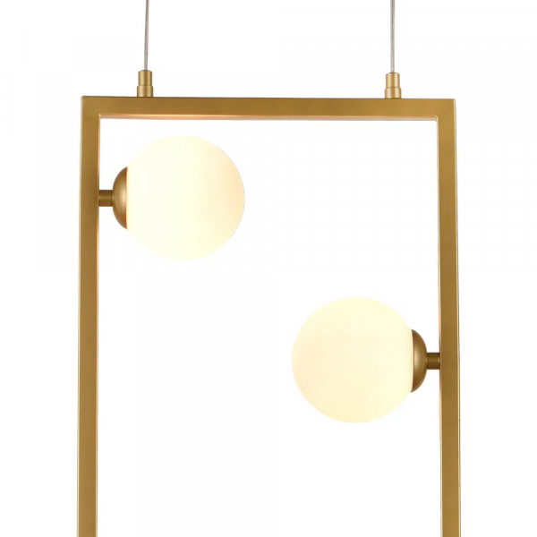 PENDENTE BALANÇO DOURADO E BRANCO (D)30CM (A)60CM 3XG9 75W - TR004 - 3