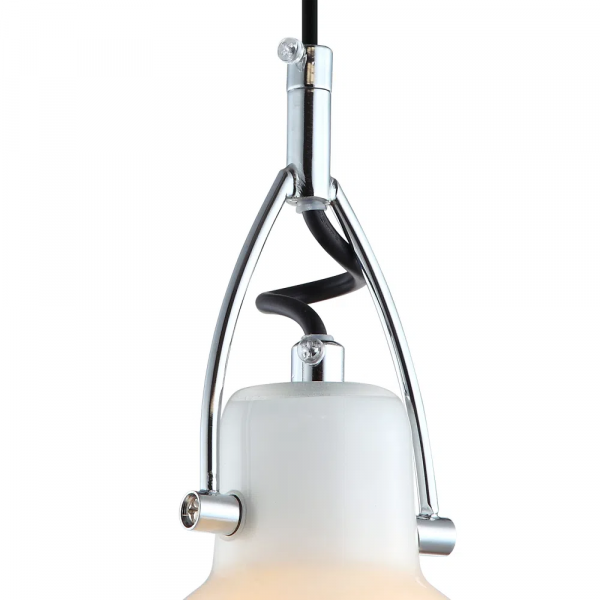 PENDENTE BAR D 14CM X 22CM 1XG9 127V / 220V BRANCO E CROMADO - OP057C - 1