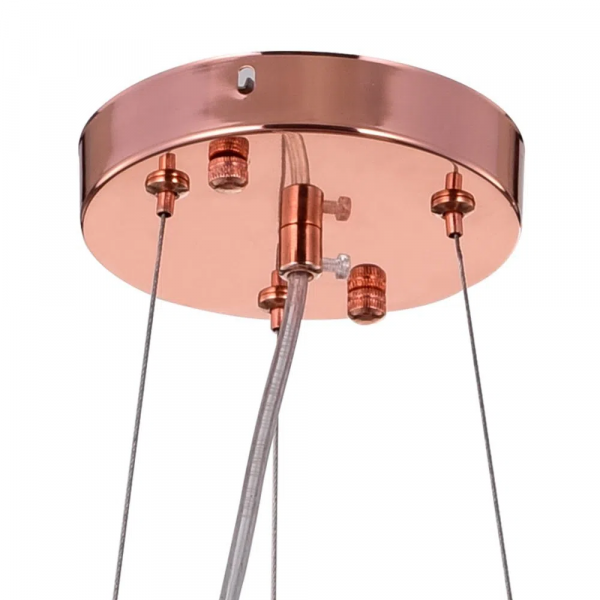 PENDENTE BELLS COBRE E TRANSP (D)50CM (A)19.5CM 6XG9 240W - PD009L - 1