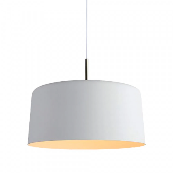 PENDENTE BOT BRANCO E NICKEL (D)50CM (A)38,5CM 1X40W E27 - 2