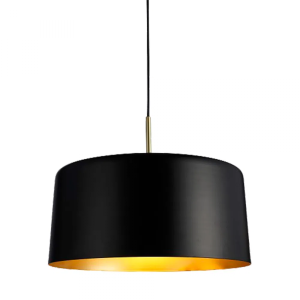 PENDENTE BOT PRETO E DOURADO (D)50CM (A)38,5CM 1X40W E27 - 5