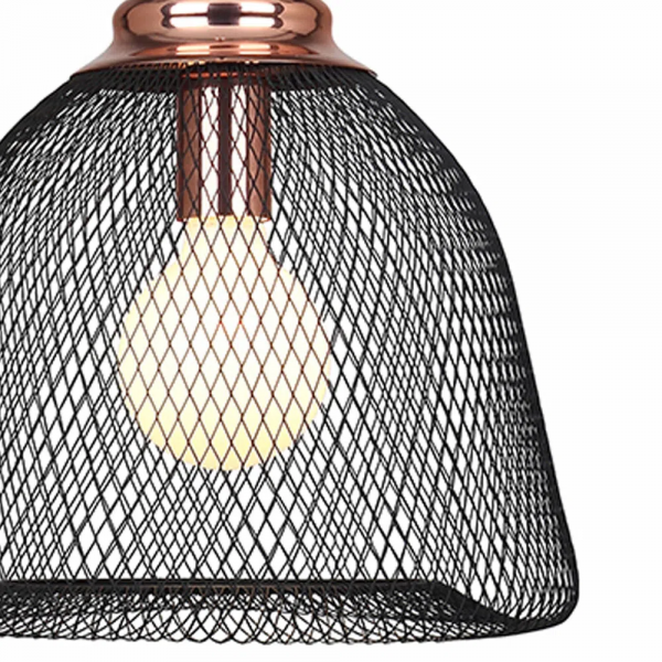 PENDENTE COPPER COBRE E PRETO (D)32CM (A)35CM 1XE27 40W - XN001 - 3