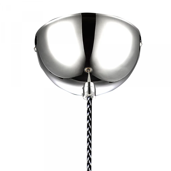 PENDENTE EGEO CROMADO E TRANSPARENTE (D)18CM (A)29CM 1X5W 3000K - HO122 - 3