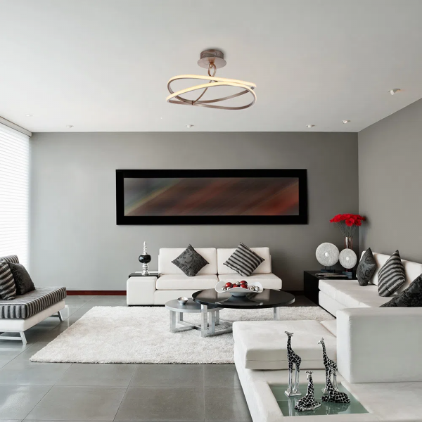 PLAFON DE SOBREPOR FITA DOURADO (D)46CM (A)28.5CM 1X36W 3000K 1800LM - BB019 - 2