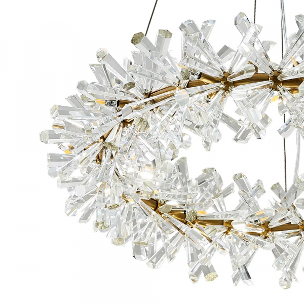 PENDENTE FLORA DOURADO E TRANSPARENTE (D)80CM (A)18CM 26XG4 78W - DY001L - 2