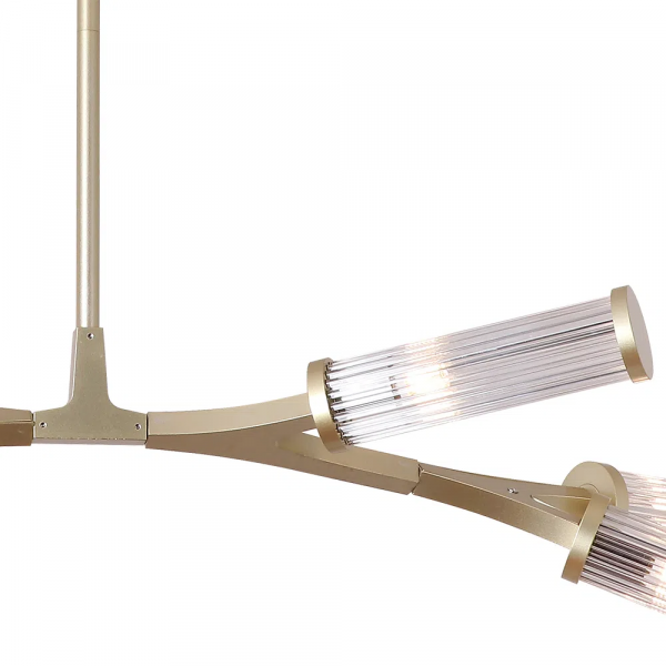 PENDENTE FLORESTA DOURADO E TRANSPARENTE 100CM X 30CM X 60CM 6XG9 150W - HM001 - 4